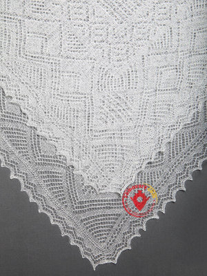 Оренбургский ажурный платок-паутинка арт. A 100-01 белый