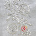 Скатерть круглая цвет слоновой кости со светлым кружевом и кружевной вышивкой арт. 5с-616, d-100