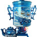 Комплект "Зимний вечер": самовар электрический 45 литров и заварочный чайник, арт. 110918