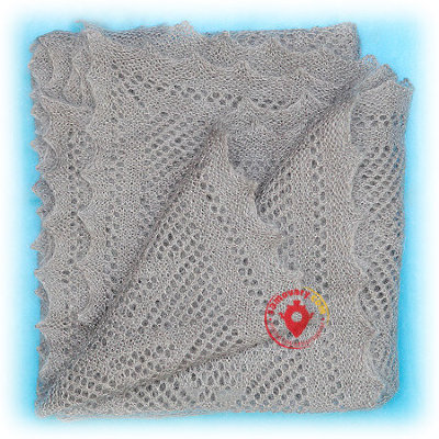Пуховый оренбургский платок арт. П4-100-03 серый