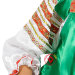 Русский народный костюм "Василиса" женский атласный зеленый сарафан и блузка