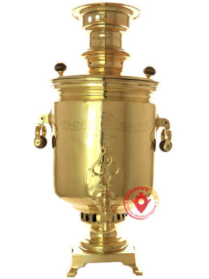 Самовар на дровах 7 литров желтый цилиндр фабрика Козлова, арт. 433773