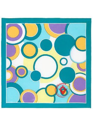 Павлопосадский шелковый платок (крепдешин) «Воздушные мечты», 65×65 см, арт. 1459-11